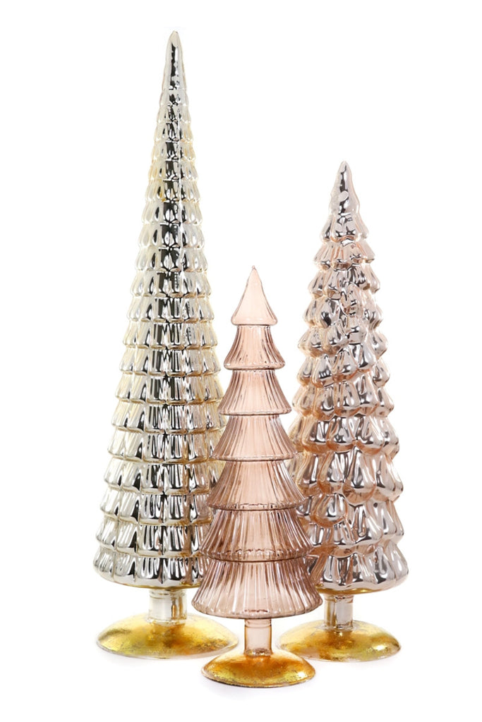 XL Extra Large Glass Hue Trees Neutral Champagne Rose Gold Pink Cody Foster MS-6682-N Barbie