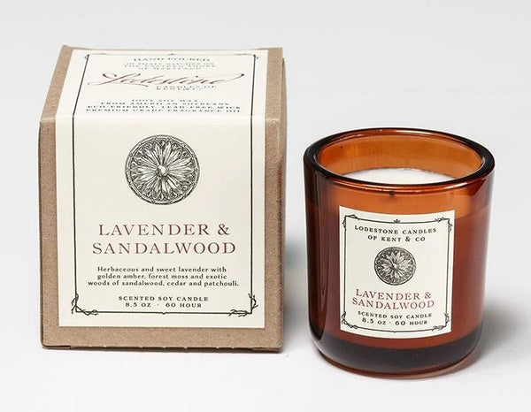 Lavender and Sandalwood Candle Lodestone Candle Co soy candle clean burning