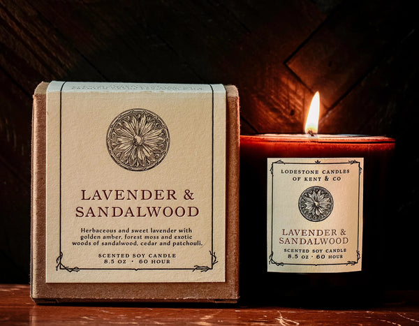 Lavender and Sandalwood Candle Lodestone Candle Co soy candle clean burning