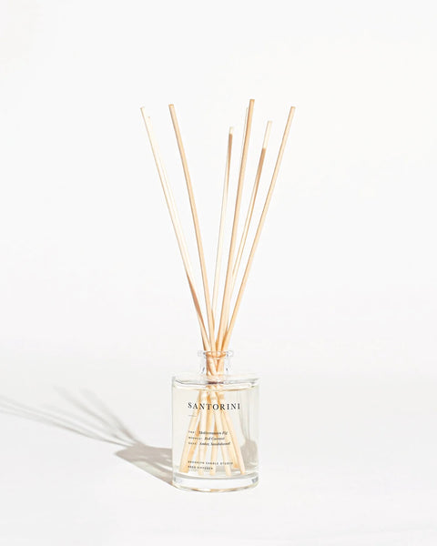 Santorini Reed Diffuser Fig Brooklyn Candle Studio diffuser flameless home fragrance oil NY NYC New York