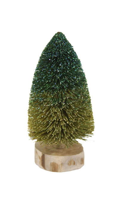 Buri Tree Ombre Green Christmas bottle brush tree bristle brush olive