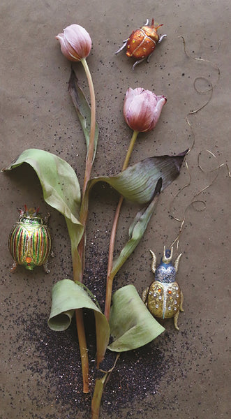 Mercury Glass Insect Ornaments - Beetles & Ladybug
