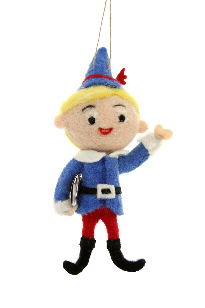Hermey Hermy Felt Ornament Cody Foster Christmas Rudolph the Red Nosed Reindeer Holiday vintage