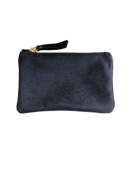 Small Coin Pouch - Platinum Metallic Leather (add'l metallic colors avail)