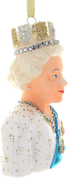 Queen Elizabeth II Glass Ornament