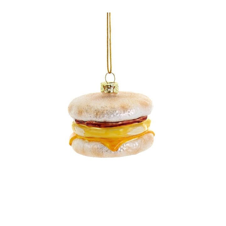Egg McMuffin Glass Ornament