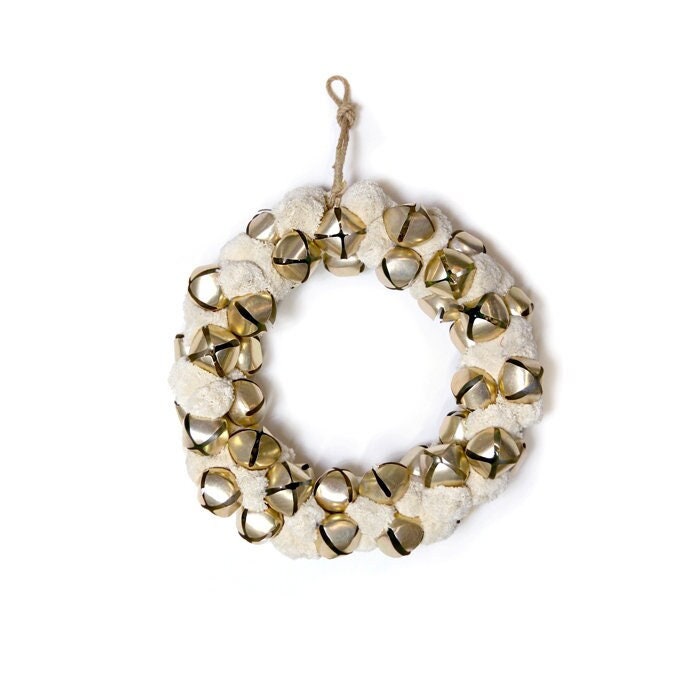 Ivory Bell Wreath 13"