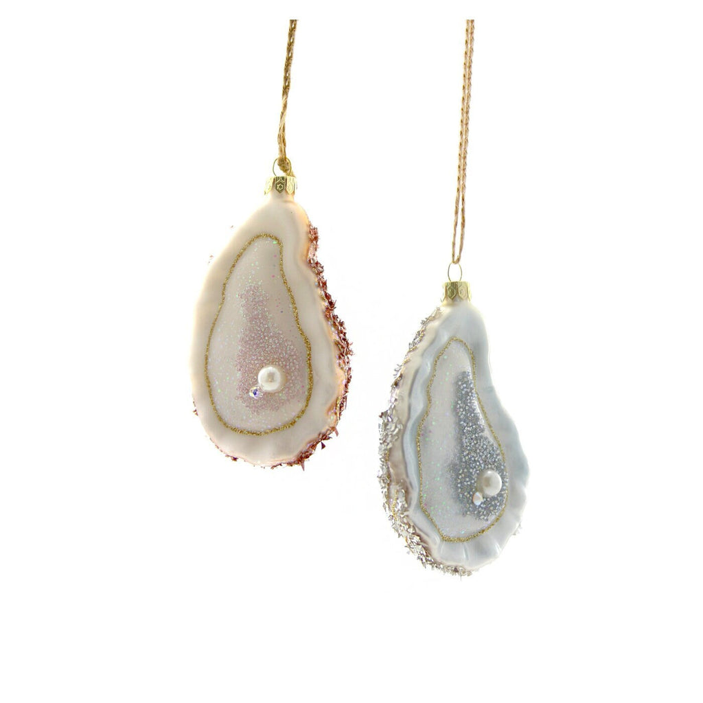 Oyster with Pearl Glass Ornament Set (2 pcs)