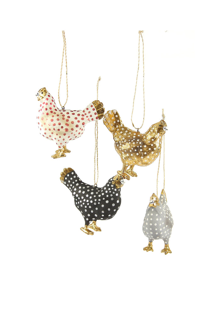 Merriment Hen Ornaments (multiple options)