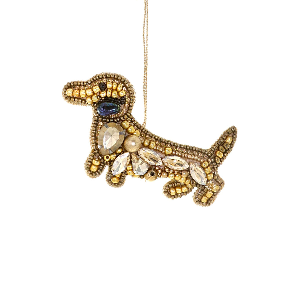 Dachshund Ornament / Jeweled Dachshund Ornament