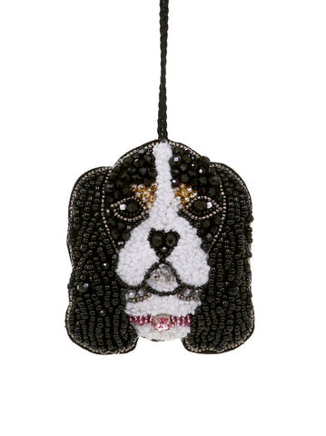 Cavalier King Charles Ornament / Beaded Cavalier King Charles Ornament