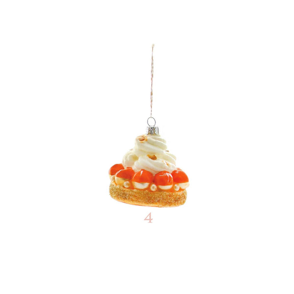 French Pastries Glass Ornaments (options) / French Pastry Glass Ornaments