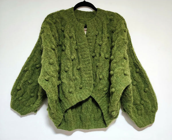 MIA Peru Alpaca Oversized Cardigan CD / Candy in Grass Green