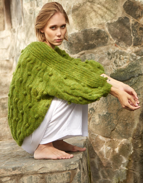 MIA Peru Alpaca Oversized Cardigan CD / Candy in Grass Green