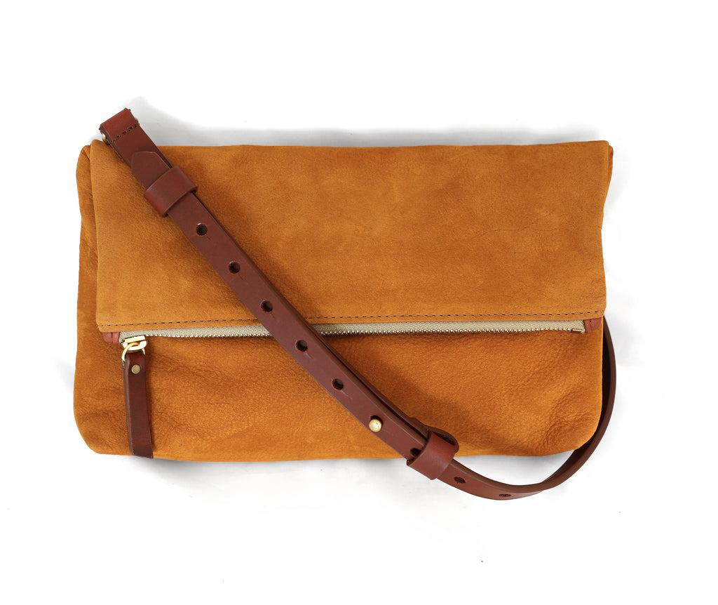 Vintage Indeed suede leather tan fringe bottom crossbody purse bag | eBay