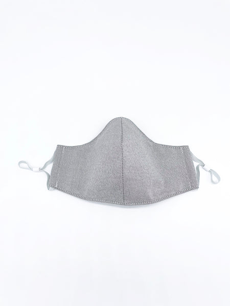 Face Mask with filter pocket & nose wire (Gray Oxford)