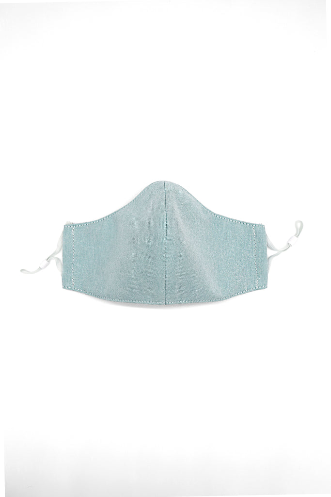 Green Linen Face Mask Washable Cotton Face Mask Three Layers Oxford Cloth Business Face Mask Office Face Mask