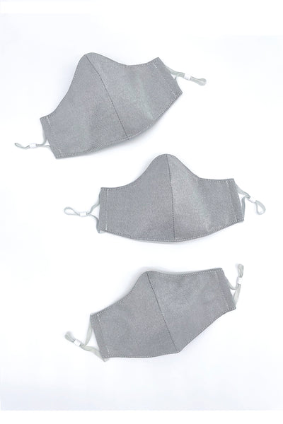 Face Mask with filter pocket & nose wire (Gray Oxford)