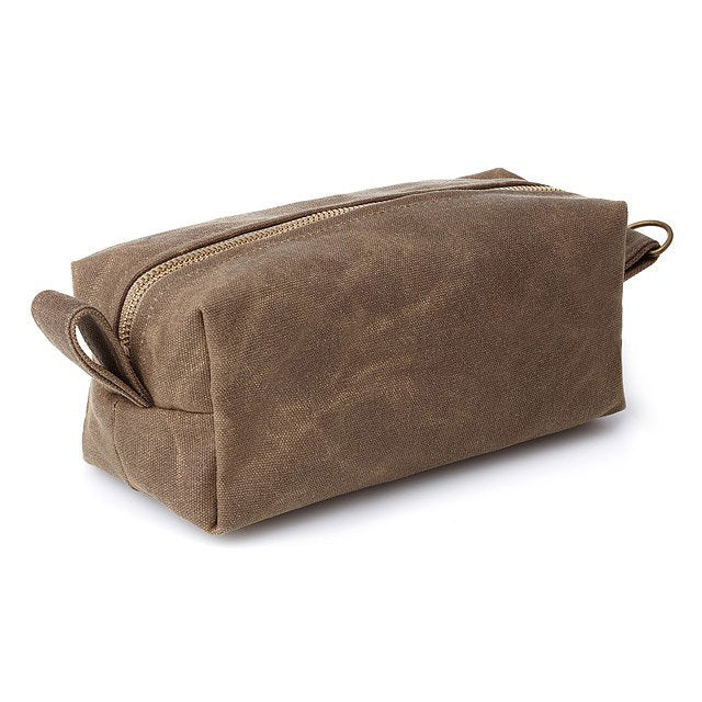 Waxed Canvas Dopp Kit Toiletry Bag Waxed Sailcloth bag Medium