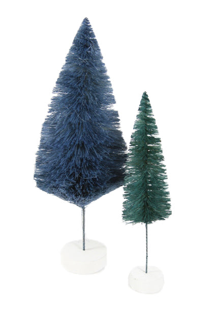 Blue Bottle Brush Trees Teal Bristle Brush Christmas Trees Decor Decorations