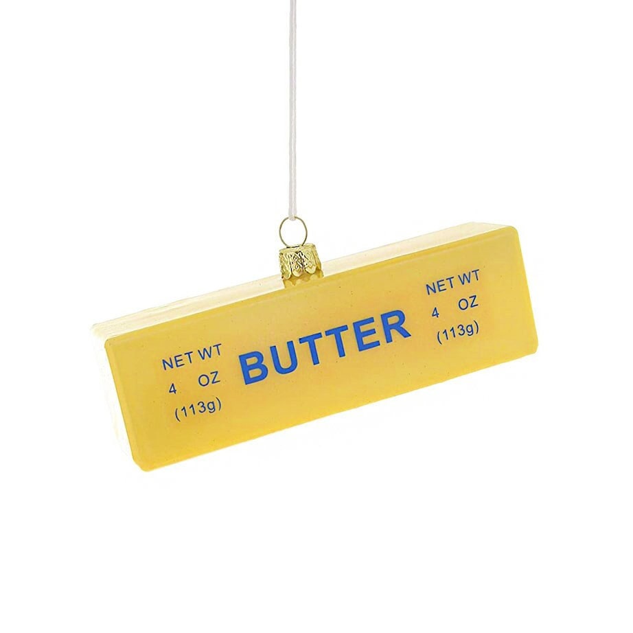 Butter Stick Glass Ornament