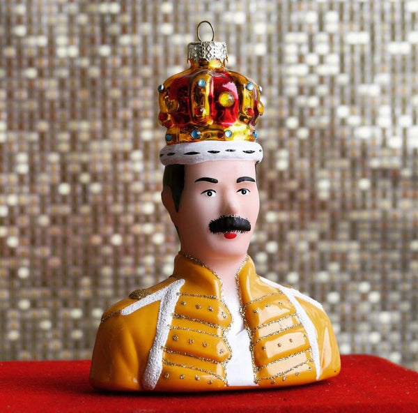 Freddie Mercury Queen Glass Ornament