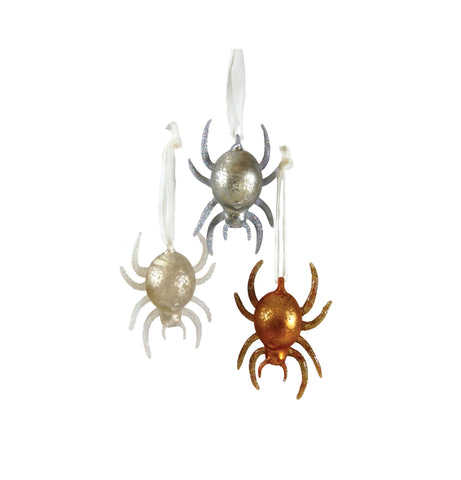Spider Glass ornaments Cody Foster Christmas holiday Mercury Halloween Day of the Dead arachnid