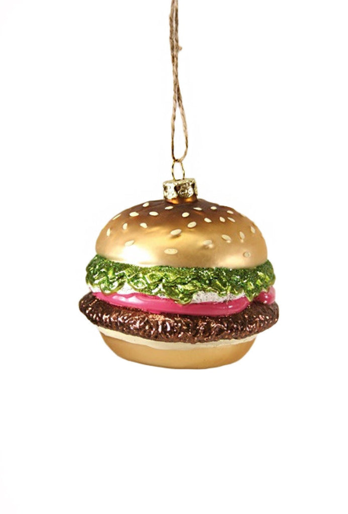 Hamburger Glass Ornament