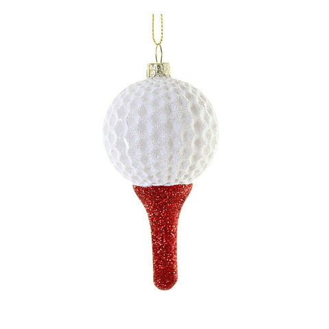 Golf Ball on Tee Ornament