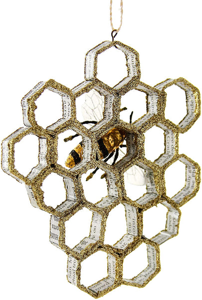 Queen Bee Honeycomb Ornament