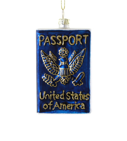 Passport Glass Ornament