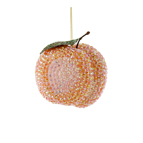 Jeweled Peach Ornament